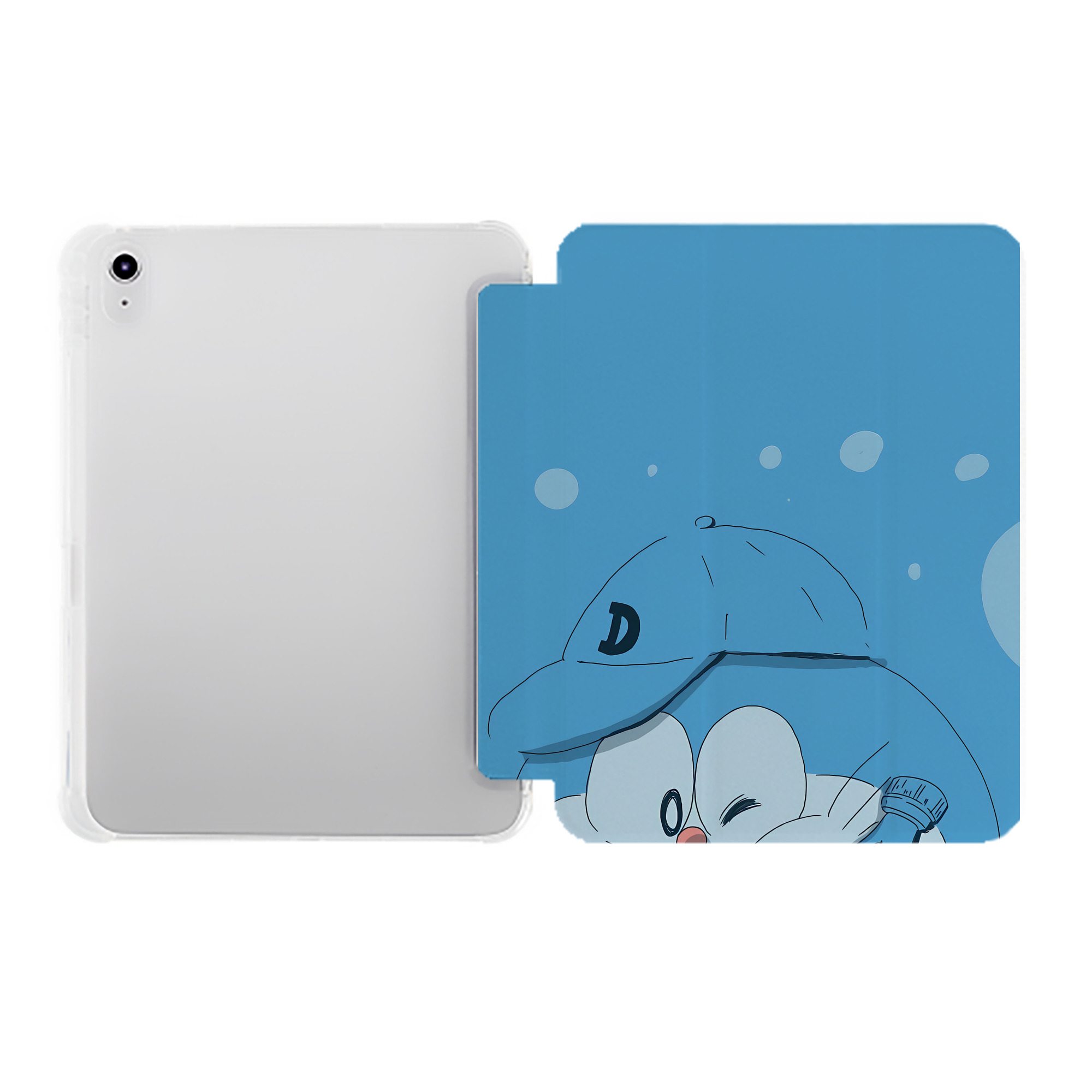 （画像用） ドラえもん Doraemon IPad ケース ペン収納付き 三つ折りスタンド PUレザー×シリコン 対応機種9.5/10.5/10.9インチ